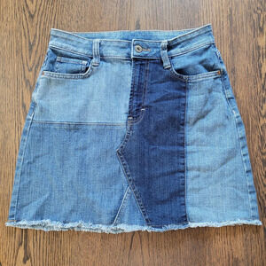 Arizona Jean Co. Denim Patchwork Jean Mini Skirt Size Junior's 9